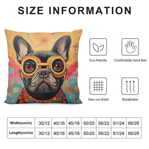 Visionary Voyager Black French Bulldog Plush Pillow Case-Cushion Cover-Dog Dad Gifts, Dog Mom Gifts, French Bulldog, Home Decor, Pillows-6