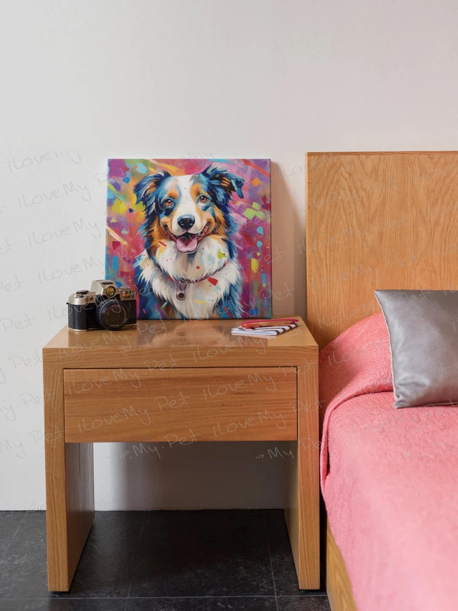 Vivacious Vibrance Australian Shepherd Wall Art Poster-Art-Australian Shepherd, Dog Art, Home Decor, Poster-3