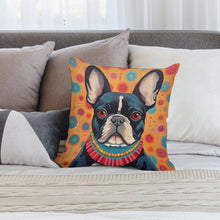 Load image into Gallery viewer, Vivacious Vigilan French Bulldog Plush Pillow Case-Cushion Cover-Dog Dad Gifts, Dog Mom Gifts, French Bulldog, Home Decor, Pillows-2
