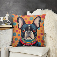 Load image into Gallery viewer, Vivacious Vigilan French Bulldog Plush Pillow Case-Cushion Cover-Dog Dad Gifts, Dog Mom Gifts, French Bulldog, Home Decor, Pillows-3