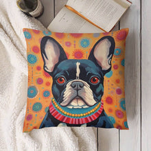 Load image into Gallery viewer, Vivacious Vigilan French Bulldog Plush Pillow Case-Cushion Cover-Dog Dad Gifts, Dog Mom Gifts, French Bulldog, Home Decor, Pillows-4