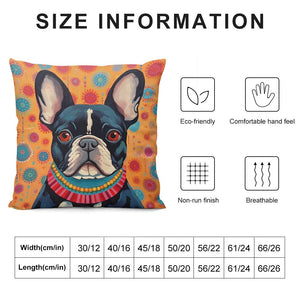 Vivacious Vigilan French Bulldog Plush Pillow Case-Cushion Cover-Dog Dad Gifts, Dog Mom Gifts, French Bulldog, Home Decor, Pillows-6