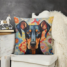 Load image into Gallery viewer, Vivid Vigilance Doberman Plush Pillow Case-Cushion Cover-Doberman, Dog Dad Gifts, Dog Mom Gifts, Home Decor, Pillows-3