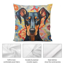 Load image into Gallery viewer, Vivid Vigilance Doberman Plush Pillow Case-Cushion Cover-Doberman, Dog Dad Gifts, Dog Mom Gifts, Home Decor, Pillows-5