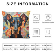 Load image into Gallery viewer, Vivid Vigilance Doberman Plush Pillow Case-Cushion Cover-Doberman, Dog Dad Gifts, Dog Mom Gifts, Home Decor, Pillows-6