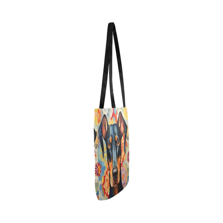 Vivid Vigilance Doberman Shopping Tote Bag-Accessories-Accessories, Bags, Doberman, Dog Dad Gifts, Dog Mom Gifts-White-ONESIZE-3