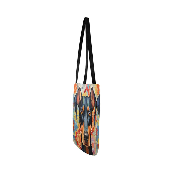 Vivid Vigilance Doberman Shopping Tote Bag-Accessories-Accessories, Bags, Doberman, Dog Dad Gifts, Dog Mom Gifts-White-ONESIZE-4