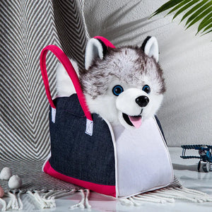 Walk and Bark Interactive Husky Stuffed Animal Plush Toy-Stuffed Animals-Siberian Husky, Stuffed Animal-A with bag-3