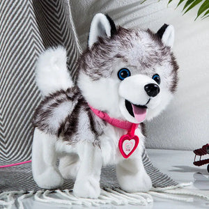 Walk and Bark Interactive Husky Stuffed Animal Plush Toy-Stuffed Animals-Siberian Husky, Stuffed Animal-A with bag-6