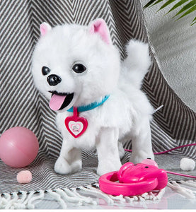 Walk and Bark Interactive Pomeranian Stuffed Animal Plush Toy-Stuffed Animals-Pomeranian, Stuffed Animal-B with bag-11