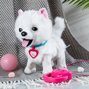 Walk and Bark Interactive Pomeranian Stuffed Animal Plush Toy-Stuffed Animals-Pomeranian, Stuffed Animal-B with bag-5