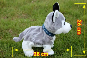 Walk and Bark Sound Controlled Husky Stuffed Animal Plush Toy-Stuffed Animals-Siberian Husky, Stuffed Animal-A-5