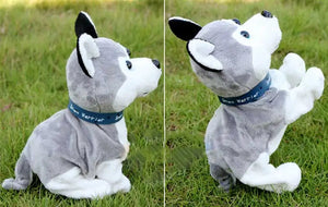 Walk and Bark Sound Controlled Husky Stuffed Animal Plush Toy-Stuffed Animals-Siberian Husky, Stuffed Animal-A-6