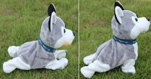 Load image into Gallery viewer, Walk and Bark Sound Controlled Husky Stuffed Animal Plush Toy-Stuffed Animals-Siberian Husky, Stuffed Animal-A-7