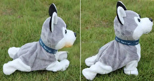 Walk and Bark Sound Controlled Husky Stuffed Animal Plush Toy-Stuffed Animals-Siberian Husky, Stuffed Animal-A-7