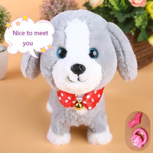 Walk, Wag, and Bark Bichon Frise Interactive Plush Toy-Stuffed Animals-Bichon Frise, Stuffed Animal-Bichon Frise-CHINA-5