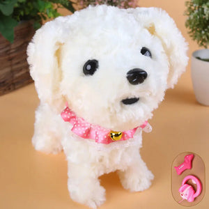 Walk, Wag, and Bark Bichon Frise Interactive Plush Toy-Stuffed Animals-Bichon Frise, Stuffed Animal-Bichon Frise-9