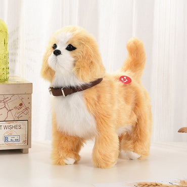 Walk, Wag and Bark Interactive Shih Tzu Stuffed Animal Plush Toy