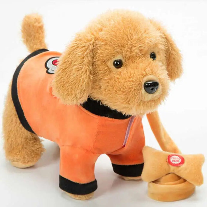 Walk, Wag and Talk Yellow Labrador Interactive Stuffed Animal Plush Toy-Stuffed Animals-Labrador, Stuffed Animal-1