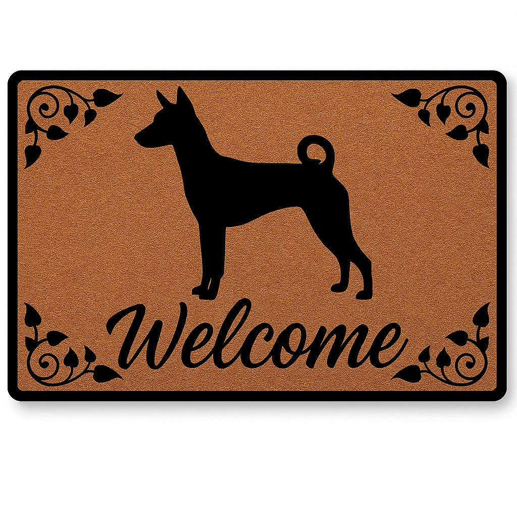 Warm Basenji Welcome Door Mat-Home Decor-Doormat,Home Decor-1