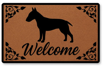 Warm Bull Terrier Welcome Door Mat 360x