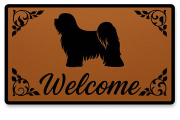 Warm Lhasa Apso Welcome Door Mat 360x