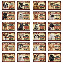 Load image into Gallery viewer, Warning Overly Affectionate Dogs on Duty - Tin Poster - Series 2Home Decor