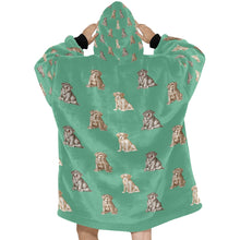 Load image into Gallery viewer, Water Serenade Labrador Puppies Blanket Hoodie-Blanket-Apparel, Blanket Hoodie, Blankets, Dog Mom Gifts, Labrador-22