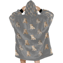 Load image into Gallery viewer, Water Serenade Labrador Puppies Blanket Hoodie-Blanket-Apparel, Blanket Hoodie, Blankets, Dog Mom Gifts, Labrador-25