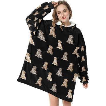 Water Serenade Labrador Puppies Blanket Hoodie 360x