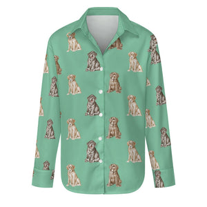 Water Serenade Labrador Puppies Women's Shirt-Apparel-Apparel, Dog Mom Gifts, Labrador, Shirt-S-Mint Green-29