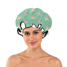 Load image into Gallery viewer, Watercolor Australian Blue Heeler Puppies Christmas Reusable Shower Caps-Accessories-Accessories, Blue Heeler, Christmas, Dog Mom Gifts-4