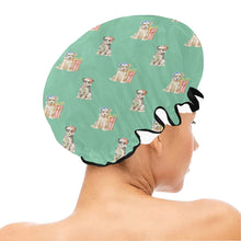 Load image into Gallery viewer, Watercolor Australian Blue Heeler Puppies Christmas Reusable Shower Caps-Accessories-Accessories, Blue Heeler, Christmas, Dog Mom Gifts-16