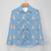 Watercolor Australian Blue Heeler Puppies Women's Shirt - 9 Colors-Apparel-Apparel, Blue Heeler, Dog Mom Gifts, Shirt-22