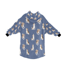 Load image into Gallery viewer, Watercolor Beagle Delight Blanket Hoodie Blanket Hoodie-Blanket-Apparel, Beagle, Blanket Hoodie, Blankets, Dog Mom Gifts-24