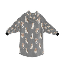 Load image into Gallery viewer, Watercolor Beagle Delight Blanket Hoodie Blanket Hoodie-Blanket-Apparel, Beagle, Blanket Hoodie, Blankets, Dog Mom Gifts-27