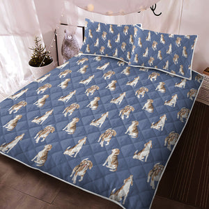 Watercolor Beagle Delight Quilted Bedding Set-Bedding-Beagle, Bedding, Blankets, Home Decor-12