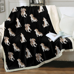 Watercolor Beagle Delight Sherpa Fleece Blanket - 8 Colors-Blanket-Beagle, Bedding, Blankets, Home Decor-7