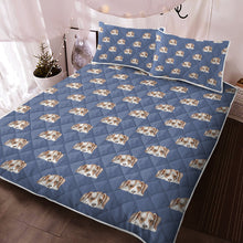 Load image into Gallery viewer, Watercolor Beagle Puppy Love Quilted Bedding Set-Bedding-Beagle, Bedding, Blankets, Home Decor-12