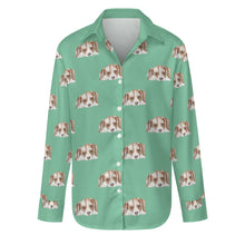 Load image into Gallery viewer, Watercolor Beagle Puppy Love Women&#39;s Shirt - 9 Colors-Apparel-Apparel, Beagle, Dog Mom Gifts, Shirt-S-Mint Green-29