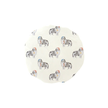 Watercolor Bi Blue Shelties Collies Christmas Elastic Reusable Shower Caps-Accessories-Accessories, Christmas, Dog Mom Gifts, Rough Collie, Shetland Sheepdog-Ivory3-ONE SIZE-1