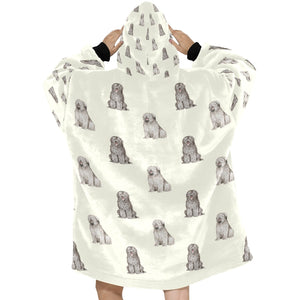 Watercolor Black and Gray Briards Blanket Hoodie-Blanket-Apparel, Blanket Hoodie, Blankets, Briard, Dog Mom Gifts-15