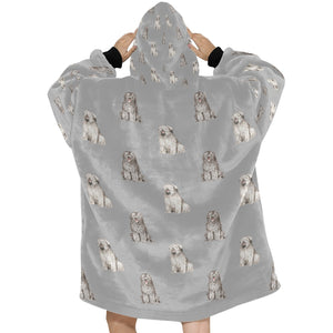 Watercolor Black and Gray Briards Blanket Hoodie-Blanket-Apparel, Blanket Hoodie, Blankets, Briard, Dog Mom Gifts-33