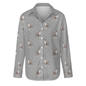 Watercolor Black and White Boxer Dogs Women's Shirt - 9 Colors-Apparel-Apparel, Boxer, Dog Mom Gifts, Shirt-Parisian Gray-S-35