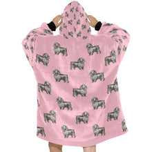 Load image into Gallery viewer, Watercolor Black Cocker Spaniels Blanket Hoodie-Blanket-Apparel, Blanket Hoodie, Blankets, Cocker Spaniel, Dog Mom Gifts-18