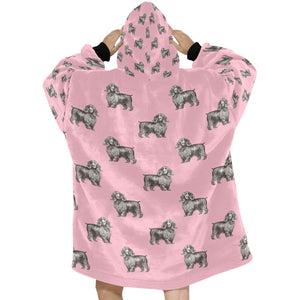 Watercolor Black Cocker Spaniels Blanket Hoodie-Blanket-Apparel, Blanket Hoodie, Blankets, Cocker Spaniel, Dog Mom Gifts-18