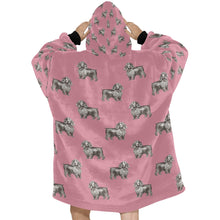 Load image into Gallery viewer, Watercolor Black Cocker Spaniels Blanket Hoodie-Blanket-Apparel, Blanket Hoodie, Blankets, Cocker Spaniel, Dog Mom Gifts-21