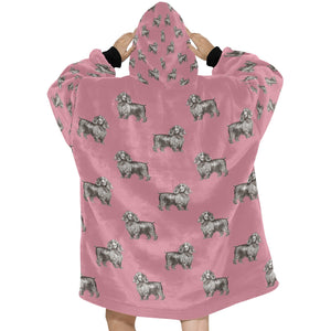 Watercolor Black Cocker Spaniels Blanket Hoodie-Blanket-Apparel, Blanket Hoodie, Blankets, Cocker Spaniel, Dog Mom Gifts-21