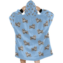 Load image into Gallery viewer, Watercolor Black Cocker Spaniels Blanket Hoodie-Blanket-Apparel, Blanket Hoodie, Blankets, Cocker Spaniel, Dog Mom Gifts-24