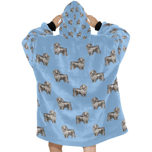 Watercolor Black Cocker Spaniels Blanket Hoodie-Blanket-Apparel, Blanket Hoodie, Blankets, Cocker Spaniel, Dog Mom Gifts-24